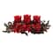 Poinsettia & Berry Triple Candelabrum Artificial Arrangement